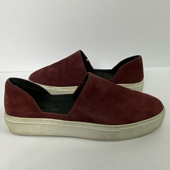 Rebecca Minkoff Red d'Orsay Nana Slip On Flats Size 10 Burgundy Maroon Shoes - Picture 7 of 11